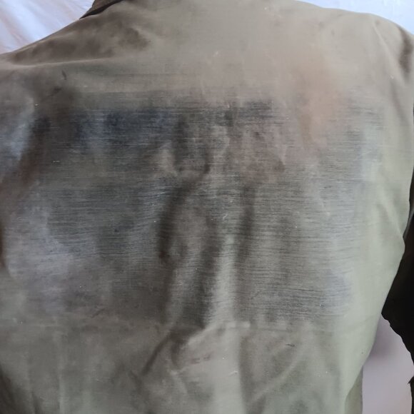 Large Vintage Men's Deck Jacket 60s 70s Vietnam A2 Navy Stenciled Distress - Picture 5 of 16